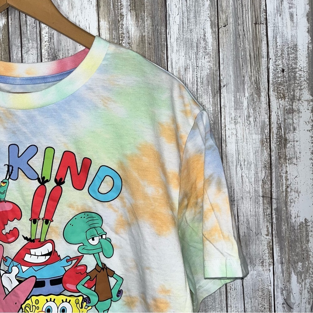 Nickelodeon SpongeBob Be Kind Character Tie Dye Tee Women’s Large - Picture 3 of 4